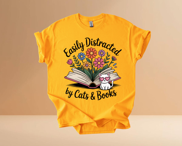 Books & Cats Tshirts