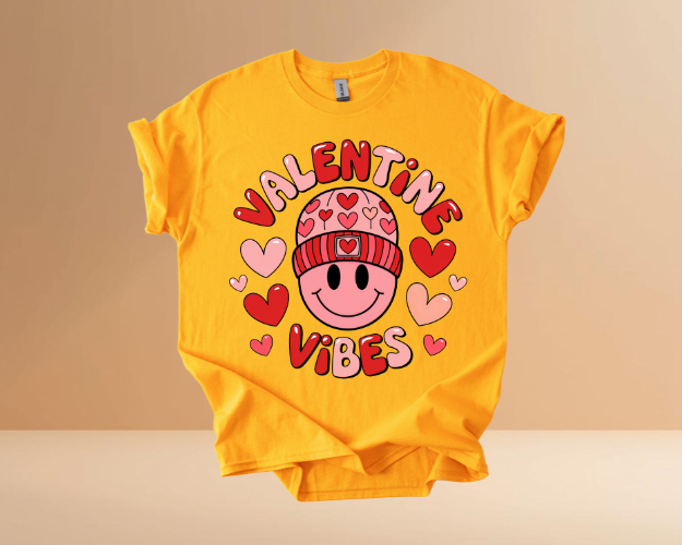 VALENTINES DAY VIBES DESIGN TSHIRTS