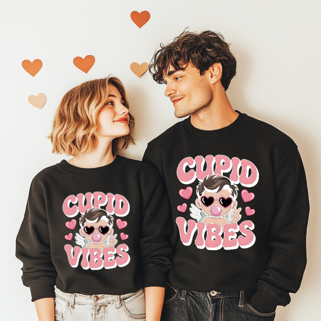 VALENTINES DAY CUPID VIBES SWEATSHIRTS