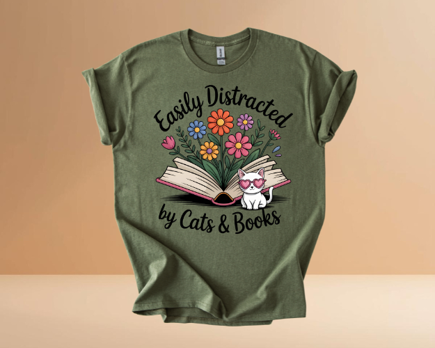 Books & Cats Tshirts