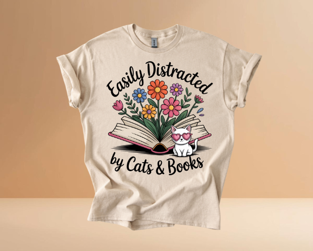 Books & Cats Tshirts