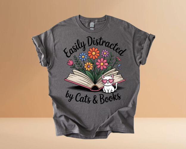 Books & Cats Tshirts