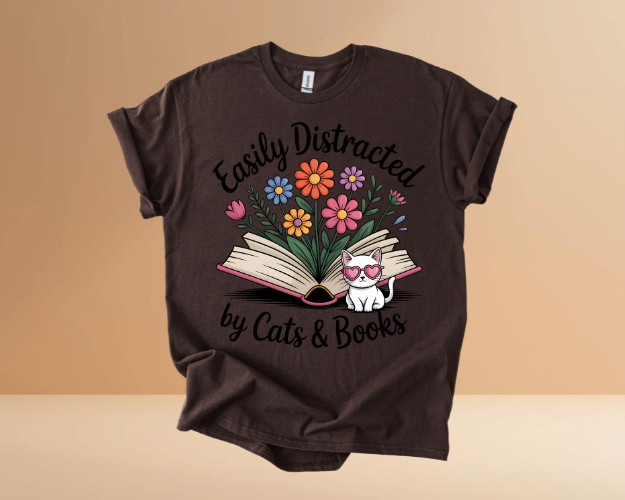 Books & Cats Tshirts