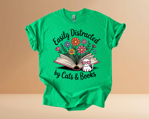 Books & Cats Tshirts
