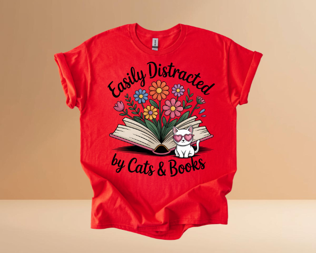 Books & Cats Tshirts
