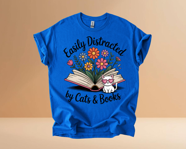 Books & Cats Tshirts