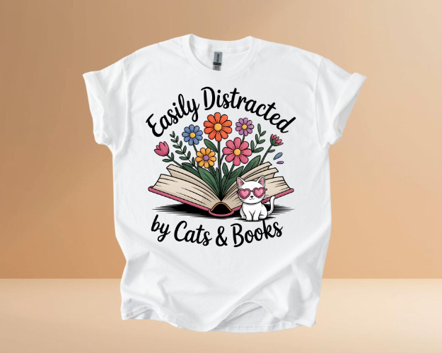 Books & Cats Tshirts