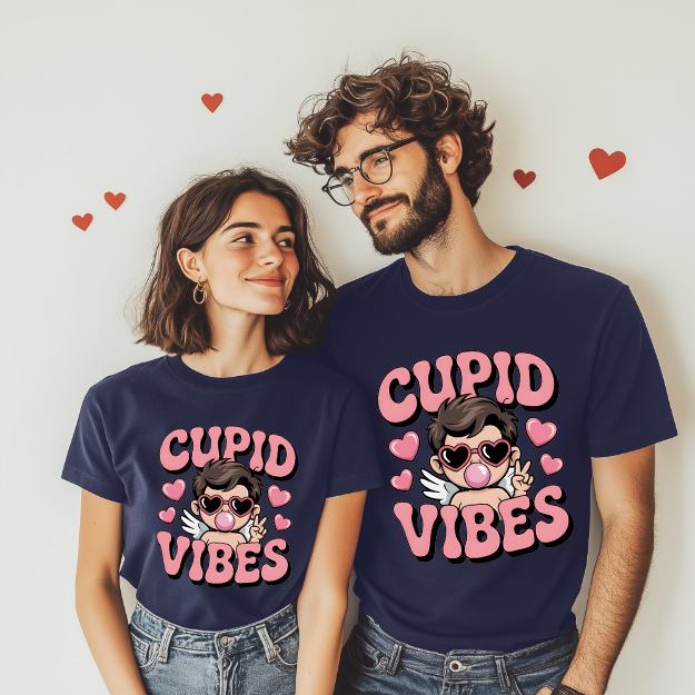 VALENTINES CUPID VIBES TSHIRTS