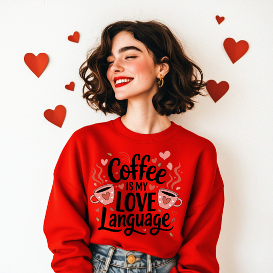 VALENTINES MY LOVE LANGUAGE DESIGN SWEATSHIRT