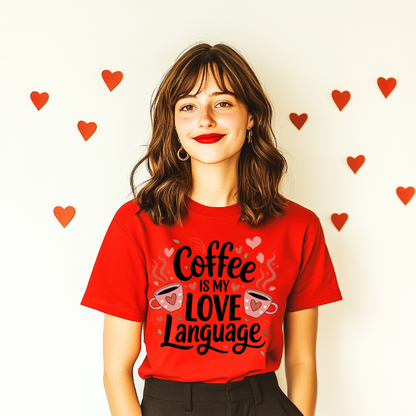 VALENTINES DAY MY LOVE LANGUAGE DESIGN TSHIRT