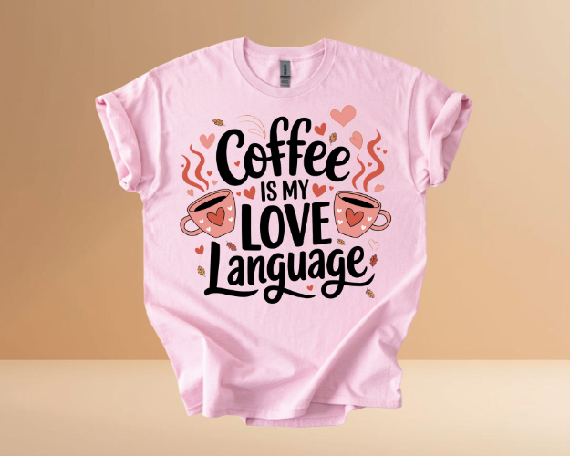 VALENTINES DAY MY LOVE LANGUAGE DESIGN TSHIRT