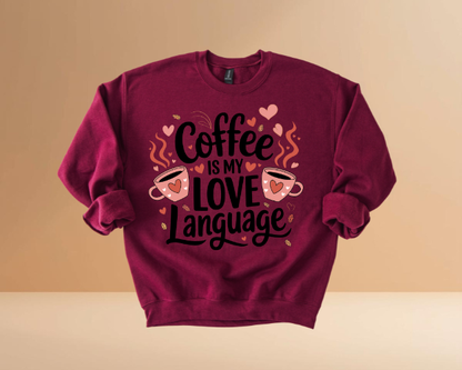 VALENTINES MY LOVE LANGUAGE DESIGN SWEATSHIRT