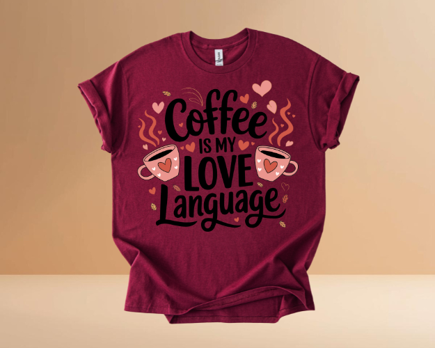 VALENTINES DAY MY LOVE LANGUAGE DESIGN TSHIRT