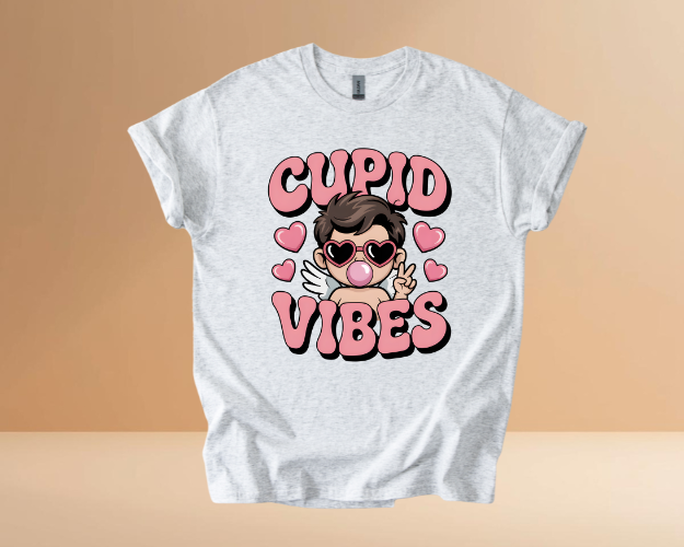 VALENTINES CUPID VIBES TSHIRTS