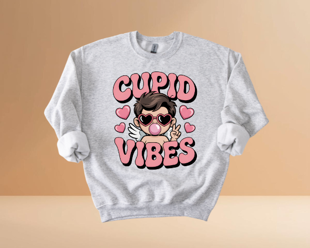 VALENTINES DAY CUPID VIBES SWEATSHIRTS