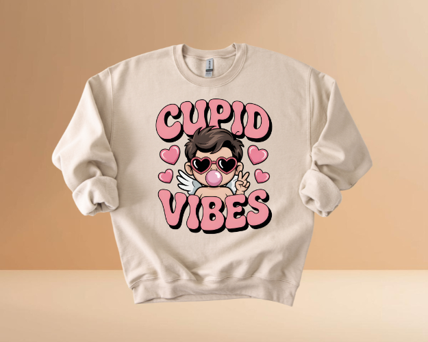 VALENTINES DAY CUPID VIBES SWEATSHIRTS