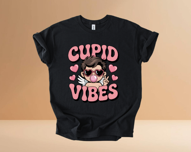VALENTINES CUPID VIBES TSHIRTS
