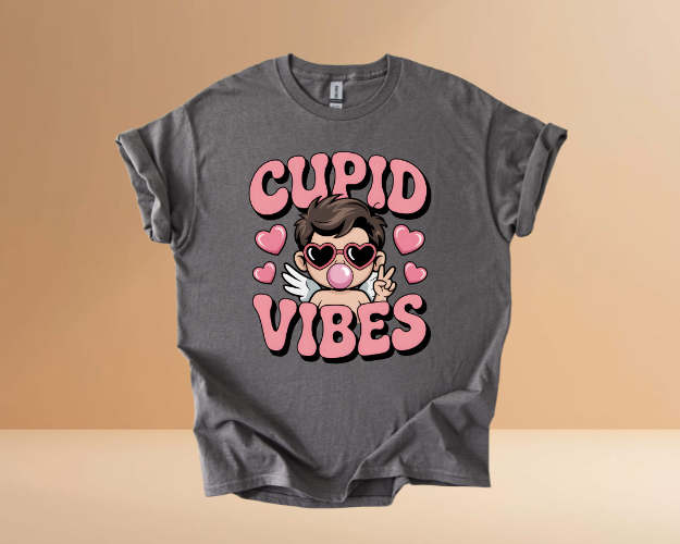 VALENTINES CUPID VIBES TSHIRTS