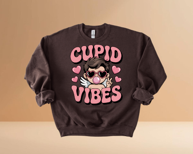 VALENTINES DAY CUPID VIBES SWEATSHIRTS