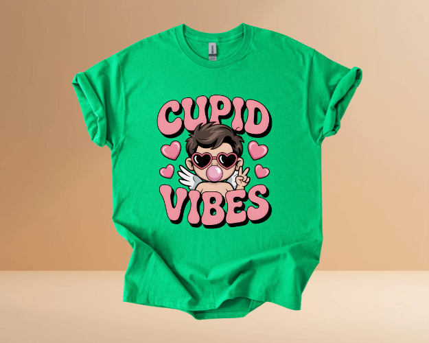 VALENTINES CUPID VIBES TSHIRTS