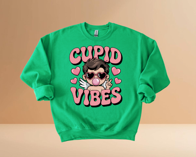 VALENTINES DAY CUPID VIBES SWEATSHIRTS