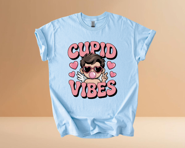 VALENTINES CUPID VIBES TSHIRTS