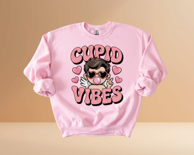 VALENTINES DAY CUPID VIBES SWEATSHIRTS