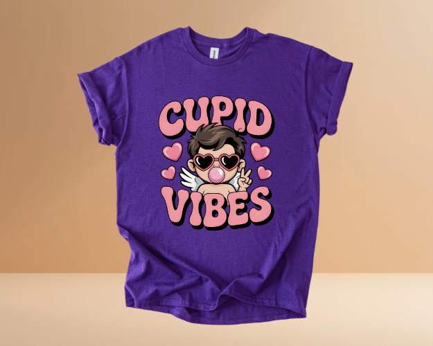 VALENTINES CUPID VIBES TSHIRTS