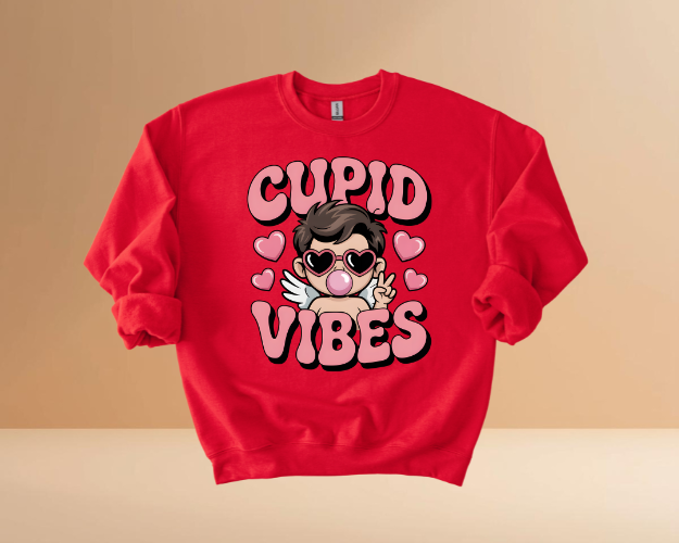 VALENTINES DAY CUPID VIBES SWEATSHIRTS