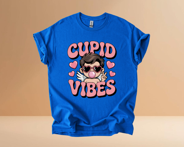 VALENTINES CUPID VIBES TSHIRTS