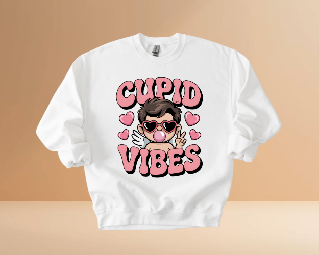 VALENTINES DAY CUPID VIBES SWEATSHIRTS