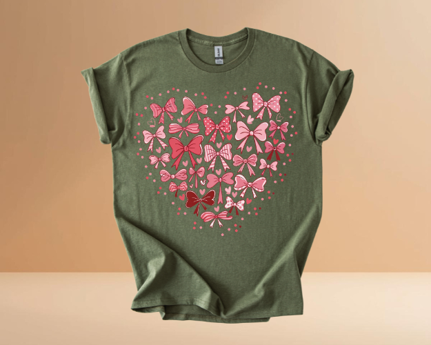 VALENTINES DAY HEARTS DESIGN TSHIRTS