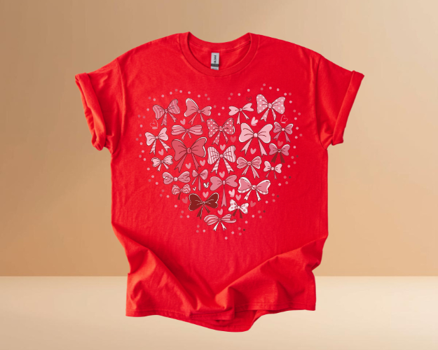 VALENTINES DAY HEARTS DESIGN TSHIRTS