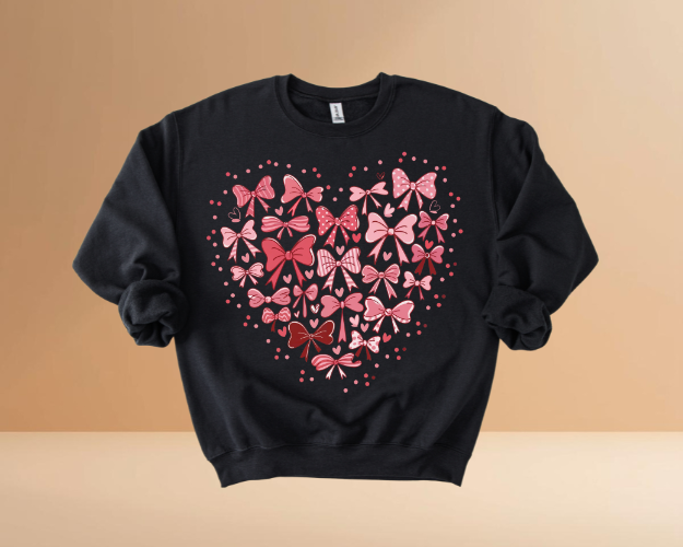 VALENTINE'S DAY HEARTS DESIGN SWEATSHIRTS
