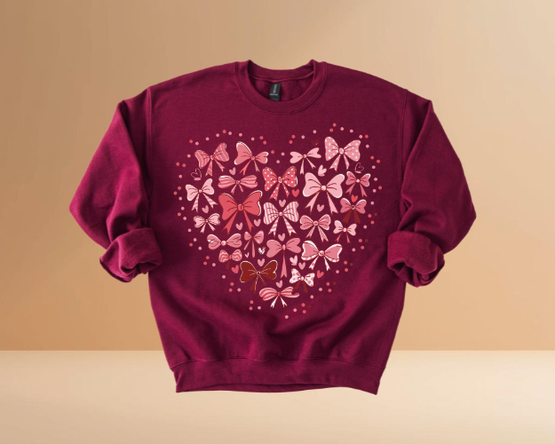 VALENTINE'S DAY HEARTS DESIGN SWEATSHIRTS