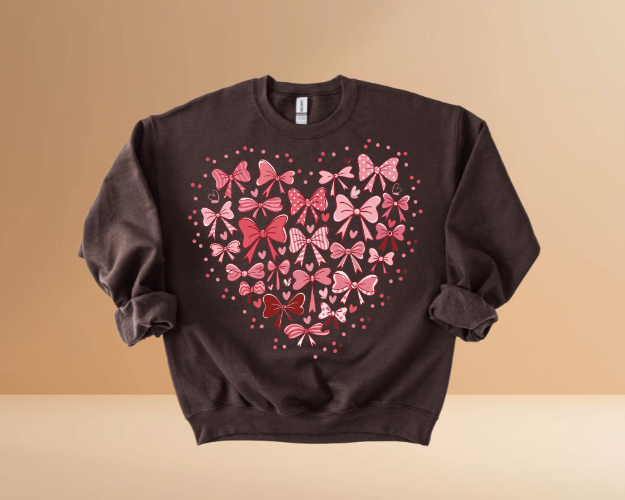 VALENTINE'S DAY HEARTS DESIGN SWEATSHIRTS