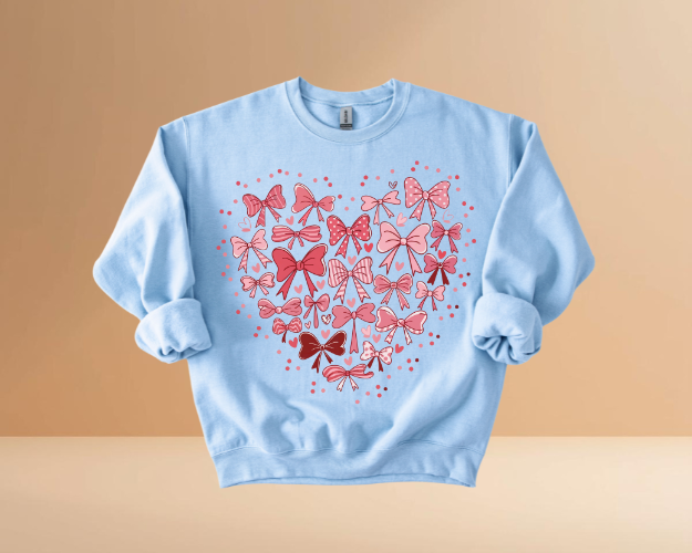 VALENTINE'S DAY HEARTS DESIGN SWEATSHIRTS