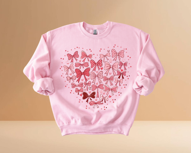 VALENTINE'S DAY HEARTS DESIGN SWEATSHIRTS