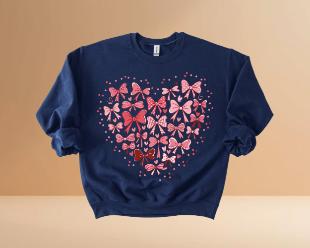 VALENTINE'S DAY HEARTS DESIGN SWEATSHIRTS