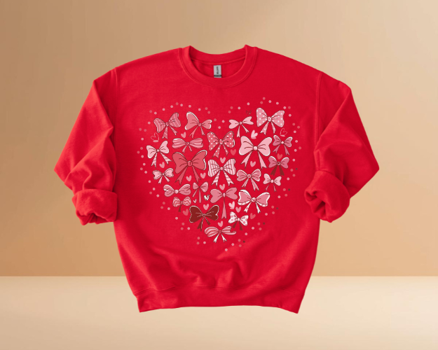 VALENTINE'S DAY HEARTS DESIGN SWEATSHIRTS