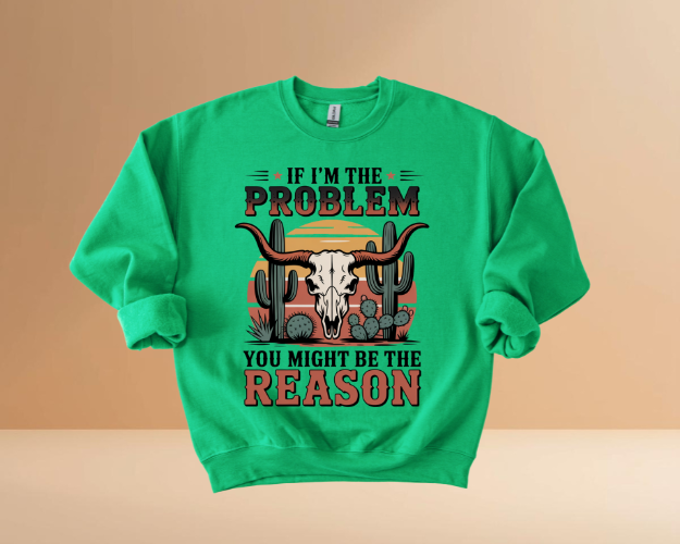 IF I'M THE PROBLEM YOURE THE REASON SWEATSHIRTS