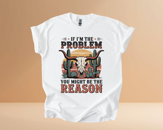 IF I'M THE PROBLEM YOURE THE REASON TSHIRTS