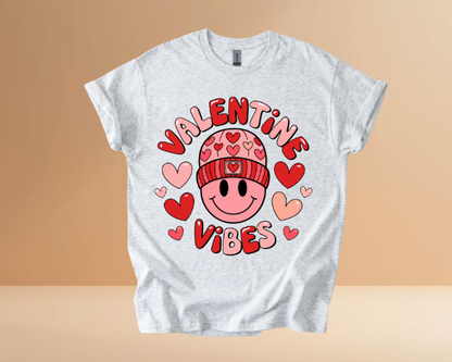 VALENTINES DAY VIBES DESIGN TSHIRTS