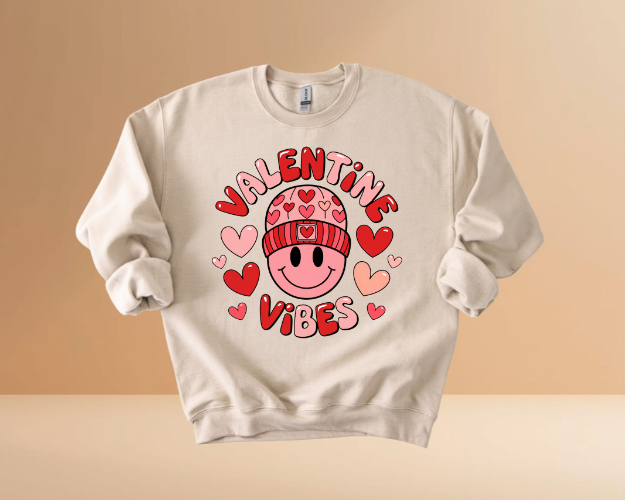 VALENTINES DAY VIBES DESIGN SWEATSHIRTS