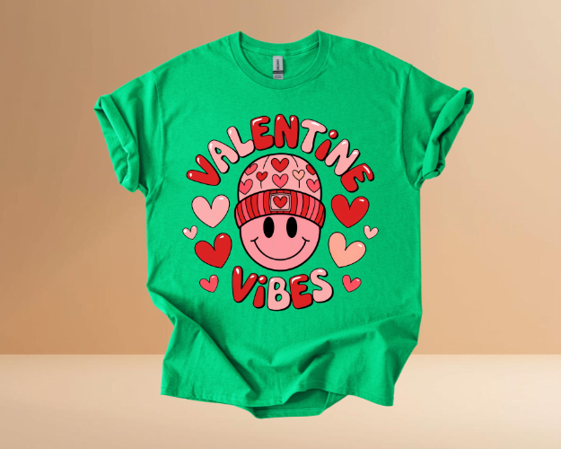 VALENTINES DAY VIBES DESIGN TSHIRTS
