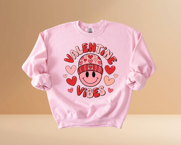 VALENTINES DAY VIBES DESIGN SWEATSHIRTS