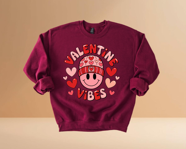 VALENTINES DAY VIBES DESIGN SWEATSHIRTS