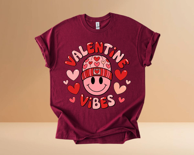 VALENTINES DAY VIBES DESIGN TSHIRTS