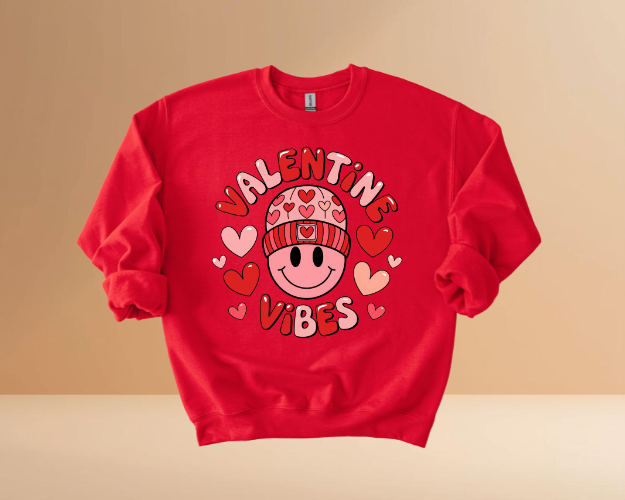 VALENTINES DAY VIBES DESIGN SWEATSHIRTS