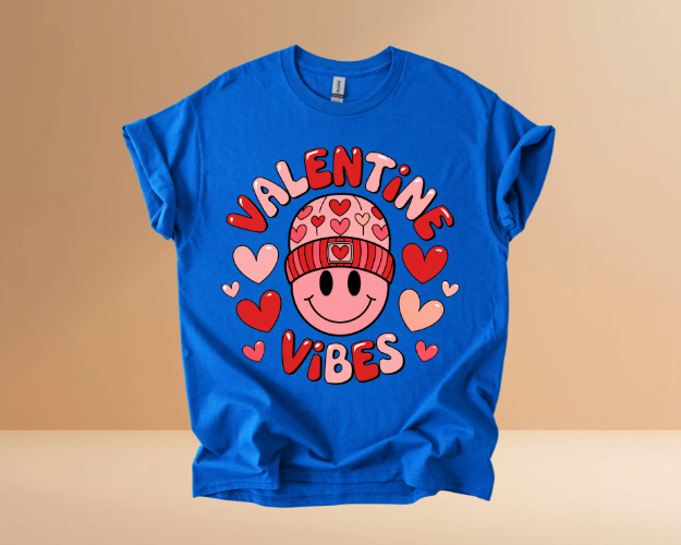 VALENTINES DAY VIBES DESIGN TSHIRTS